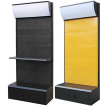 공구거치대 타공판 공구정리 행거 걸이 진열다이 센터, 블랙 920x420x2105mm