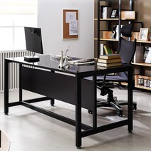 사장실책상 사무실 사장실 대표실중역가구, 블랙책상_라이트월넛