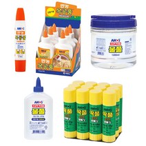 아모스 딱풀/종이나라 투명풀/착풀/물풀/만능본드/목공풀, 목공풀 120g 6개입