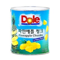 돌 파인애플 청크 통조림, 3062g, 6개