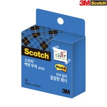 3M 스카치 벽면 부착 테이프 리필 183R 19mmx16.5m, 단품