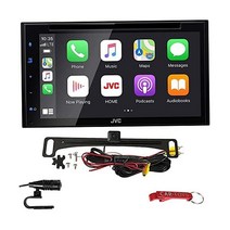 ACAM4 백업 카메라가 장착된 JVC KW-V660BT 자동차 스테레오 번들. Apple CarPlay Android Auto 2-DIN 멀티미디어 수신기 DVD/CD 플레이어