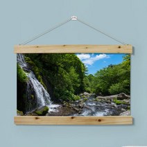 pk608-우드스크롤_60CmX40Cm-풍수지리폭포, 타입5폭포5