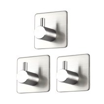 네이처안 스텐 사각 포인트 실버 후크 걸이, 3개