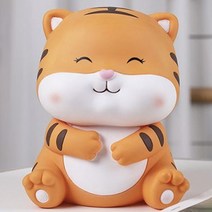 호랑이 저금통 귀여운 동전 지폐 보관함 인테리어 소품, 눈 감은 호랑이, 대형, 눈 감은 호랑이, 대형