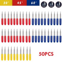 30/45/60 도 교체 블레이드 50 개 텅스텐 스틸 롤랜드 크리컷 플로터 커터 커팅 접착식 호일 마분지
