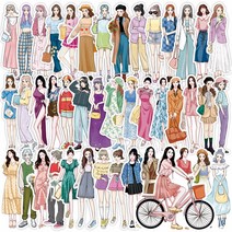 소녀의 일상6 인물 사람 스티커 인스 빈티지 다꾸 감성 다이어리 꾸미기 100매