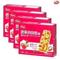 4개구성] 포스트 간편 아침대용 영양가득 콘푸라이트바 4개입, 베리요거트바