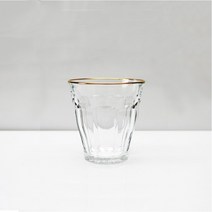 [듀라렉스] 피카디 90ml 골드라인 홈카페 유리컵 금장 샷잔, 골드투명