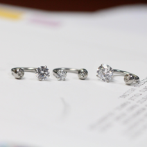 [RPB-360] 매드킨 인터널큐빅 미니커브링 피어싱 3개 (1세트)