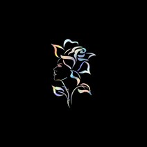 자동차포인트 00424 여인과 꽃 튜닝스티커, M, 홀로그램