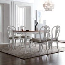 피어젠 앤틱 봄베이4인 식탁세트 빈티지화이트