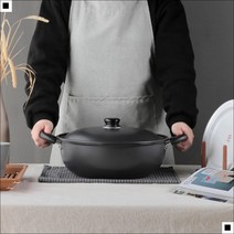국요리 오래사용 좋은내구성 경질처리 튀김요리팬 양수냄비, 아놀드 튀김팬34cm