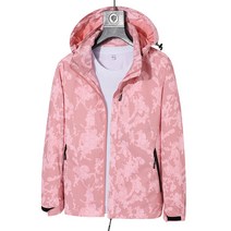 바람막이 커플 야외 단층 밀리터리 프린팅 야영 등산 승마조끼, T03-여성핑크, C04-2XL
