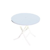 국산 야외 이층 파라솔 테이블/보조의자/야외용/편의점/캠핑/정원/세트, 원형테이블 화이트