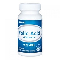 GNC 엽산 400, 100정, 2개, 100정