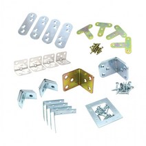 ㄱ자 꺽쇠 티자 직각 코너철 연결부품 모서리장석 연결피스포함 고정 스텐 평철, 보강장석4P