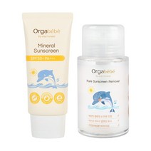 오가베베 미네랄 선스크린 50g + 퓨어 선스크린 리무버 150ml, 1세트