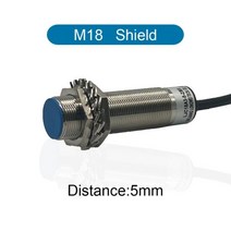 Cloweit M18 정전식 근접 센서 스위치 감지 범위 레벨 감지 5mm 10mm, Shield (5mm)_PNP NO