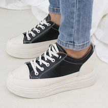 블루맥스 여성용 끌렌 키높이 가죽 스니커즈 7cm