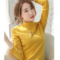 패션디바 여성용 봄가을 베이직 무지 반폴라 빌리 얼리엇 반하이넥 긴팔 티셔츠