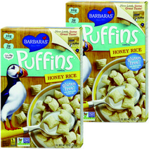 바바라스베이커리 퍼핀스 시리얼 허니 라이스, 283g, 2개