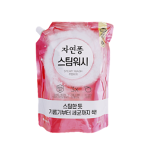 자연퐁 스팀워시 주방세제 애플향 리필 1L, 1개