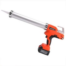 전동 글루건 실리콘건 충전식 휴대용 무선 코킹건, 21V 무단가변 배터리1개 충전1개 오버로드