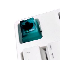 키보드키캡 개인화 된 빛나는 무지개 메이플 리프 Keycap 빛 전송 교차 축 ESC R4 게임 기계 키보드 모자, 한개옵션2, 01 green, 한개옵션1
