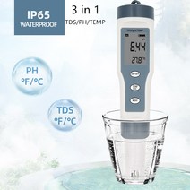 가정용 염도측정기 집 업소용 염도계 온도 PC101 염소 농도 측정기 및 테스터 검출기 측정 도구, CHINA, 04 3 in 1 ph tds temp