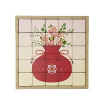 복지관 어르신 전통민화 우드타일 컵받침 티코스터 엄마표미술 6살 감성 스스로 초2, 1개, 원앙