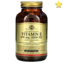 솔가 내츄럴 비타민 E 670mg(1 000 IU) 소프트젤 100정, 1개, 기본