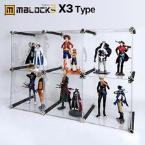 피규어진열장 건담장식장 레고진열장 보관케이스 엠블럭스페셜 X3타입 2층x3칸 6칸형(앞/뒤덮개포함), X3타입 2층X3칸 6칸형