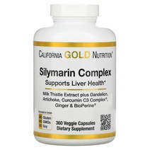 캘리포니아 골드 뉴트리션 실리마린 밀크씨슬 300mg 고약사, 120 정