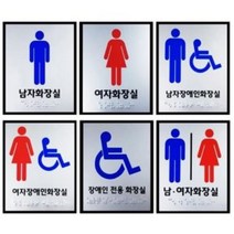 화장실 점자 표시판 (큰사이즈) / 점자 표지판 사인 공중화장실 휴게소 휴게실 장애우, 3) 장애인화장실