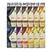 왁스 염색약 12종 선택형 과일나라 헤어칼라 과일나라 염색 약 새치커버 염모제 후루츠왁스헤어칼라, 07-22호블루블랙