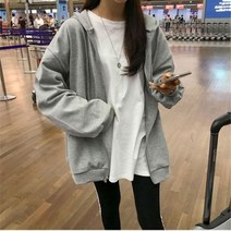 후드 티 스웨터 여성 스프링 솔리드 한글 스타일 레이스 업 포켓 레저 느슨한 트렌디 한 학생 Chic Ulzzang New