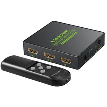 LiNKFOR HDMI 스위치 3 입력 2 출력 HDMI 스위치 스플리터 IR 리모컨 3x2 HDMI 허브 지원 4K 3D HDMI 1.4 HDTV 모니터 DVD 플레이어 스카이