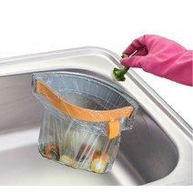 주방 싱크대 음식 음식물 쓰레기 처리 비닐홀더 쓰레기통 더뉴펠리칸, 네츄럴, 1개