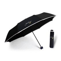 잭니클라우스 3단우산 로고바이어스 블랙