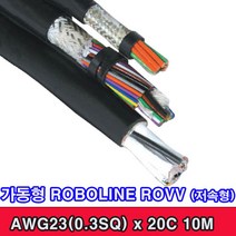 (샤인 몰) LS전선(국산) CABLE 가동형 ROBOLINE ROVV AWG23(0.3SQ) x20C 10M /데이터케이블 Network