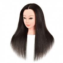 100% 18인치 미용재료 연습용 머리손질 인모 통가발, 상세페이지 참조, 상세페이지 참조