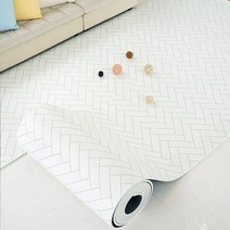 삼바텍 PVC 층간소음방지 롤매트 15mm 폭 140cm x 길이 5m, 헤링본화이트