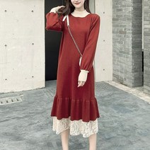 투톤 레이스프릴 원피스 20대 여친룩 데일리 청순코디