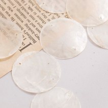 둥근 자개 10개(화이트_5cm)
