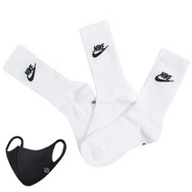 나이키 장양말 NSW 에브리데이 에센셜 크루 삭스 3팩 *마스크, 화이트