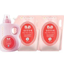 비앤비 유아 섬유유연제 자스민 용기1500ml + 리필1800ml 2개, 1세트