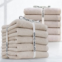 코튼클라우드 호텔타월 170g 30수 코마사, 베이지, 15장