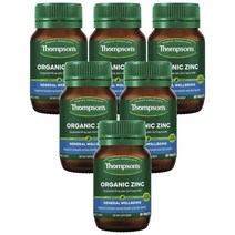 Thompsons 톰슨 유기농 아연 징크 Organic Zinc 80정, 6개