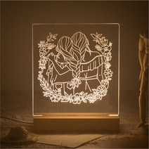 DIY 무선 아크릴 무드등 조명 만들기 미니 알뜰형, 무선 미니 알뜰형